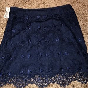 Navy lacy skirt